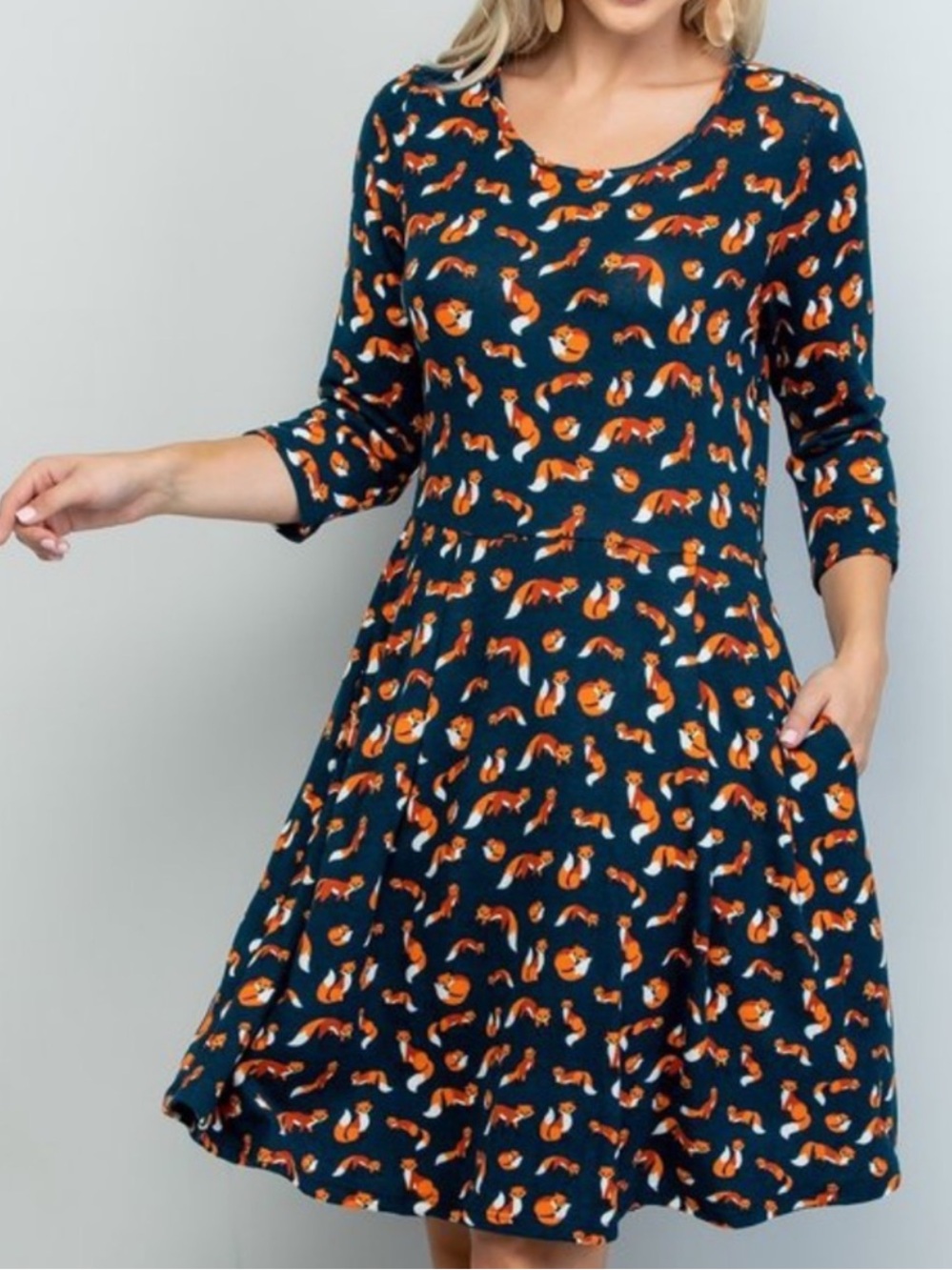 🎉5 for $45🎉 NWT LA soul Dress Fox Print Size M